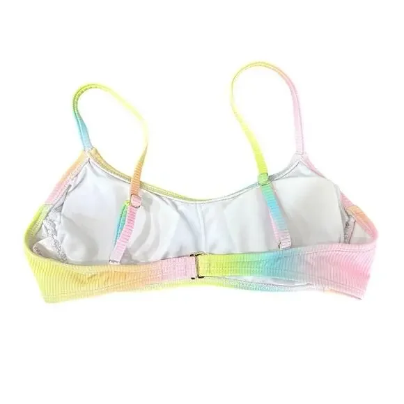 Ombre Rainbow Bikini Top Summer Women's Size Medium - Picture 2 of 3